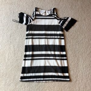 Zara White Dress with Black Lace